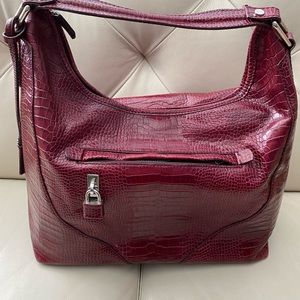 New high quality embossed leather handbag